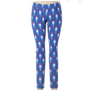 Tipsy Elves Blue Popsicle Print Leggings Size L